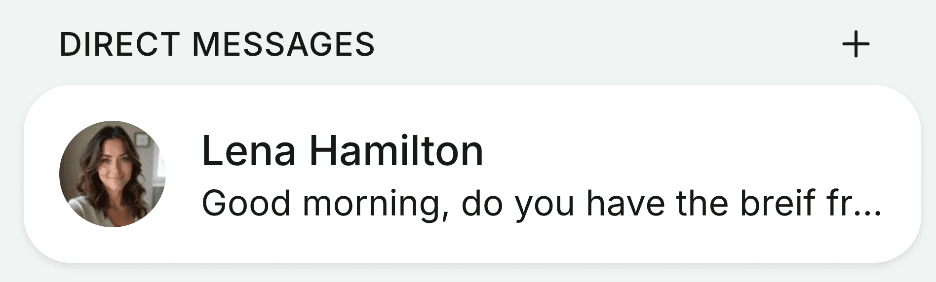 Direct messages with a creator inside Creataly — a chat thread with Lena Hamilton